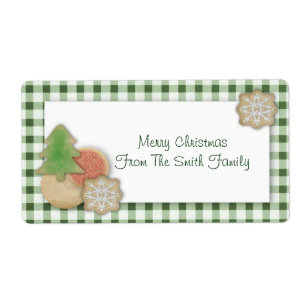 Etiqueta dos biscoitos do Natal