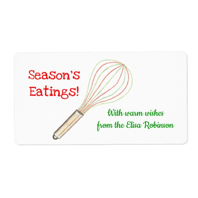 Etiqueta dos deleites do Natal/etiqueta do (Frente)