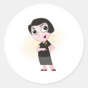 Etiqueta dos desenhos animados de Ayn Rand