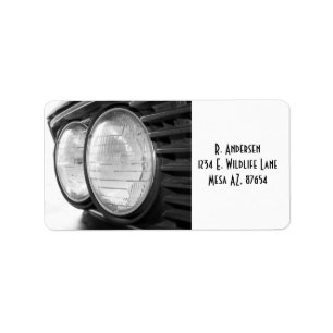 etiqueta dos faróis da Vintage BMW