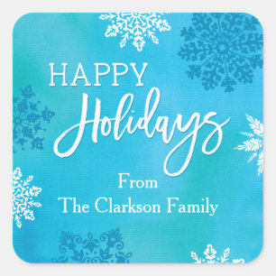 Etiqueta dos flocos de neve boas festas