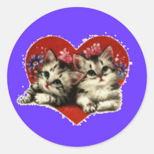 etiqueta dos namorados dos gatinhos