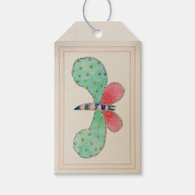 Etiqueta Dotty Butterfly Gift (Frente)