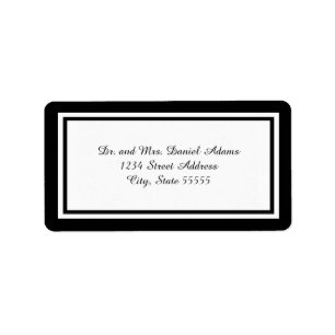 Etiqueta Double Black Trim - Address Label