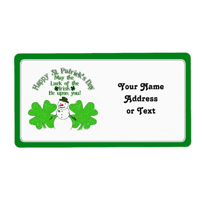 Etiqueta Double Lucky Snowman (Frente)