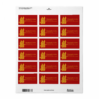 Etiqueta Dourada alegria dupla moderna Casada