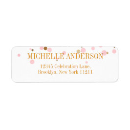 Etiqueta Dourada brilhante Elegante moderna Confetti