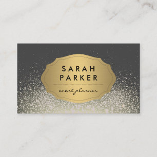 Etiqueta Dourada com Glitter Sparkle