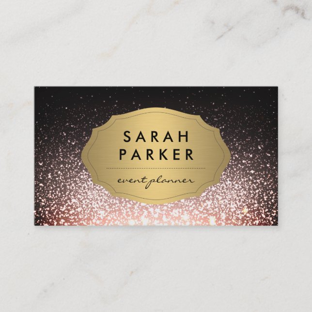 Etiqueta Dourada com Glitter Sparkle (Frente)