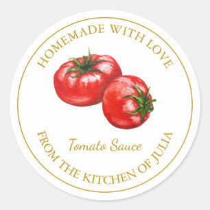 Etiqueta Dourada de molho de tomate caseiro Bran