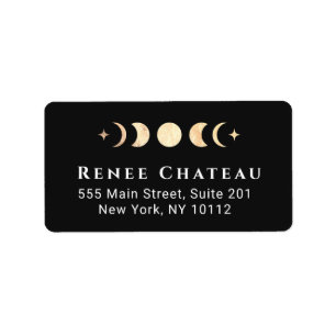 Etiqueta Dourada Lua lunar fascina o aquecedor de energia