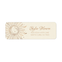 Etiqueta Dourado Celestial Sun & Moon on Ivory Return Ender