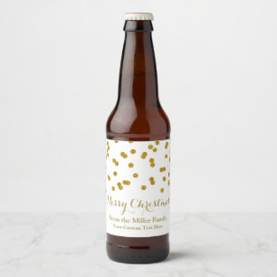 Etiqueta Dourado da cerveja do Feliz Natal dos