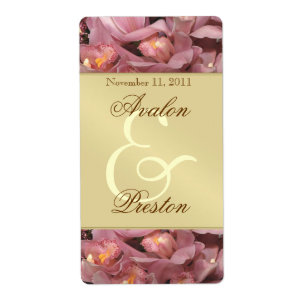 Etiqueta Dourado do casamento do vinho das