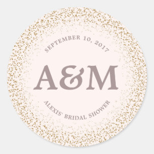 Etiqueta Dourado do favor do chá de panela dos