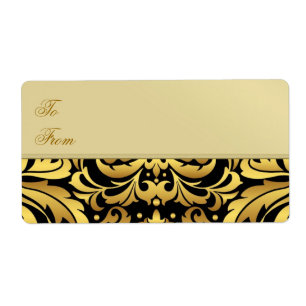 Etiqueta Dourado do Tag do presente do Natal do