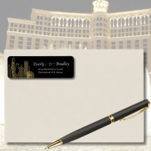 Dourado Escrito Elegante  no Skyline em Las Vegas