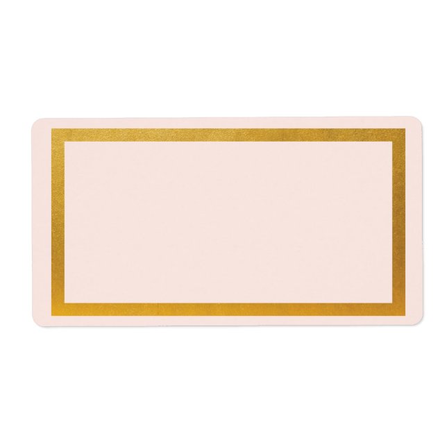 Etiqueta Dourado Falso Folha Em Branco  (Frente)