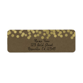 Etiqueta Dourado Moderno Chique Rústico Kraft Chique Casame