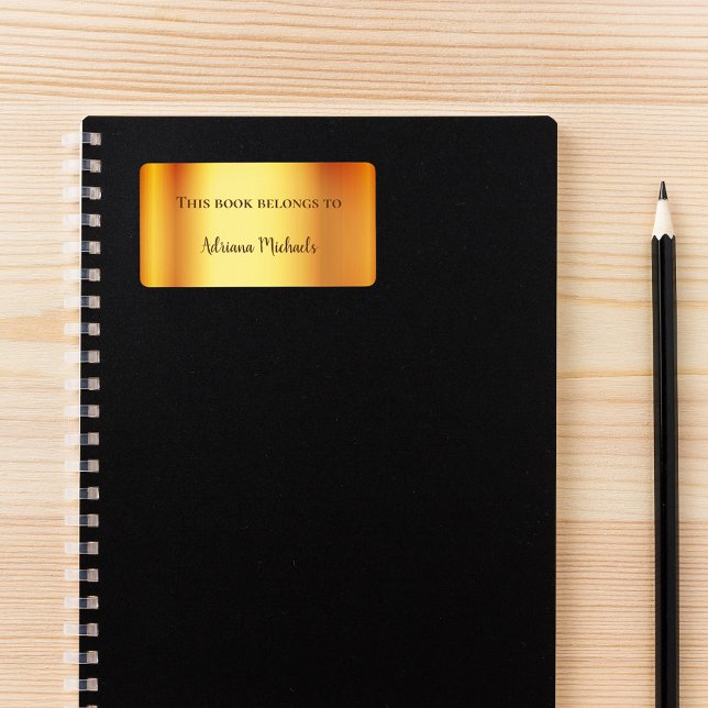 Etiqueta Dourado nome metálico: chapa de identificação eleg (Criador carregado)