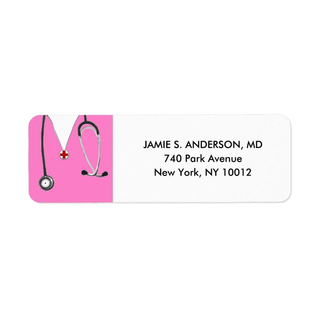 Etiqueta Doutora em Medicina (Frente)