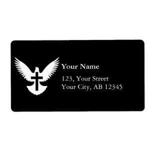 Etiqueta Dove com Cruz