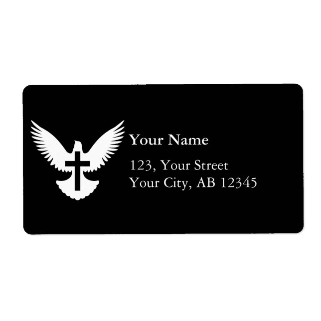 Etiqueta Dove com Cruz (Frente)