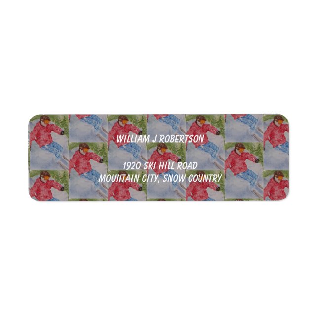 ETIQUETA DOWNHILL SKIER ADDRESS (Frente)