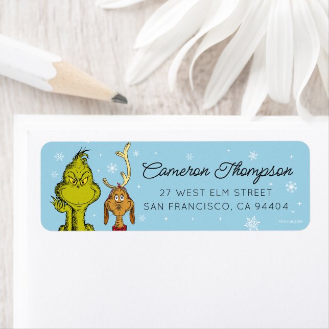 Etiqueta Dr. Seuss | Aniversário de Grpolegadas e Max Winte (Insitu)