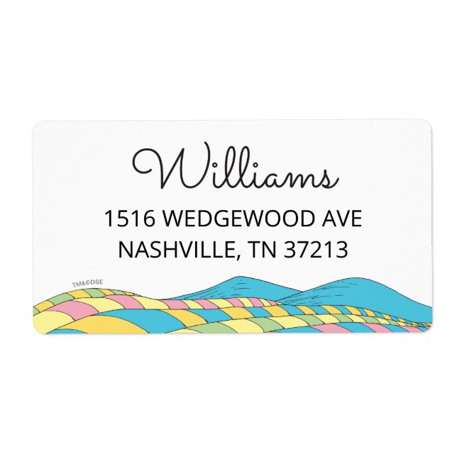 Etiqueta Dr. Seuss | Oh, querida, os lugares que você vai (Frente)