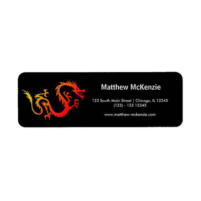 Etiqueta Dragão (Frente)