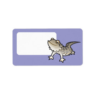 Etiqueta Dragão Barbudo Cartoon / Dragão de Rankin