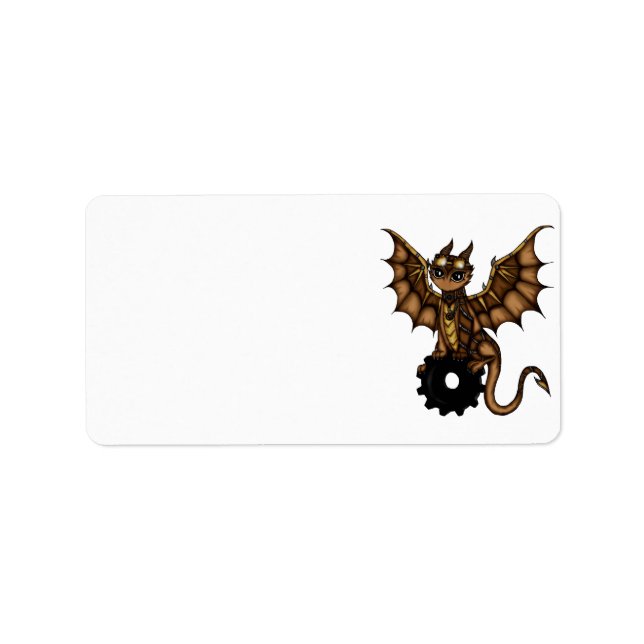 Etiqueta Dragão Steampunk (Frente)