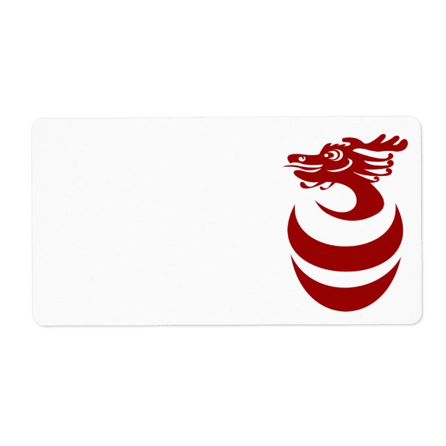 Etiqueta Dragão vermelho no rótulo do ovo (Frente)