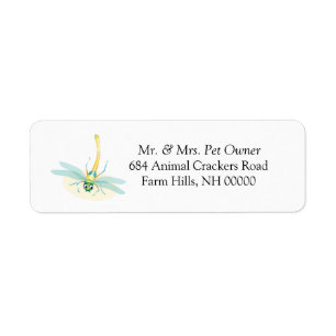 Etiqueta Dragonfly Return Address Labels Stickers