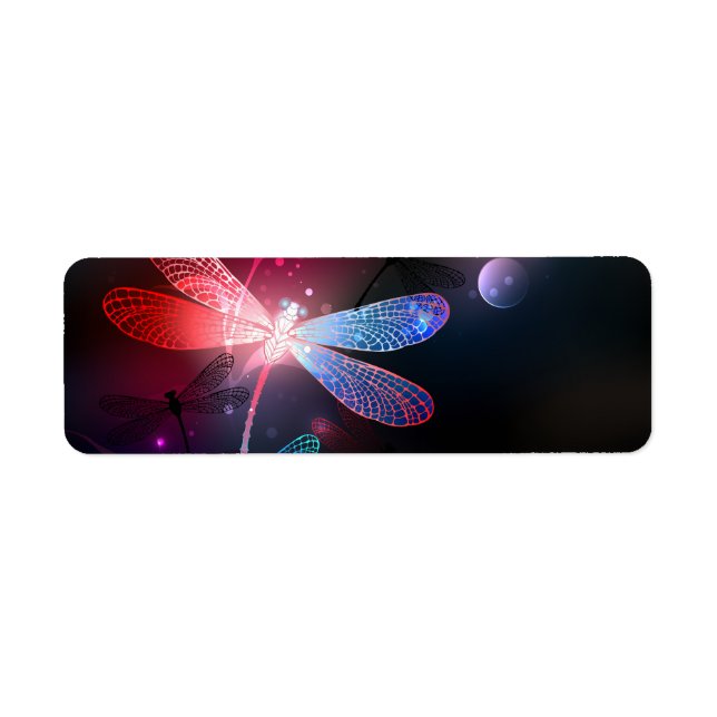 Etiqueta Dragonfly vermelha (Frente)