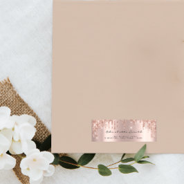 Etiqueta Drives Sparkly Rosa Blush Return Address Labs