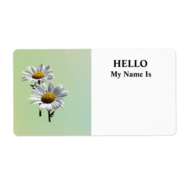 Etiqueta Duas margaridas ao sol (Frente)