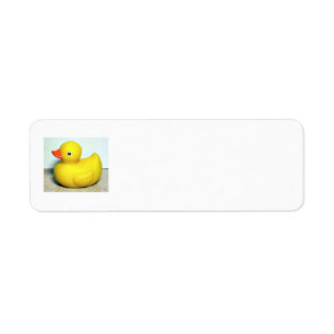 Etiqueta Duckie de borracha