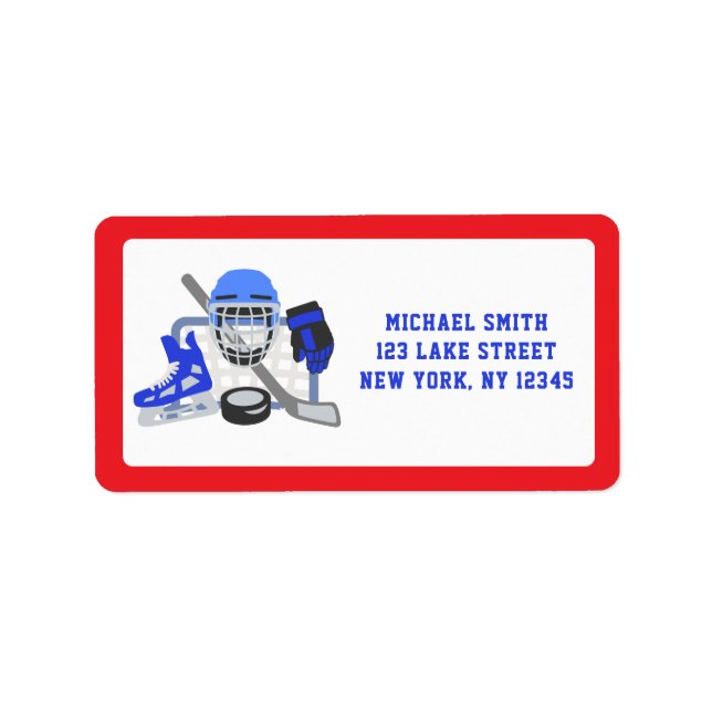 ETIQUETA É ANIVERSÁRIO DA HOCKEY DO TEMPO DO JOGO (Frente)