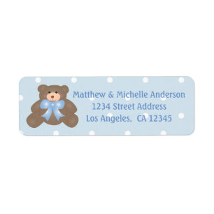Etiqueta É um Chá de fraldas de Rapaz Cute Bear Cub