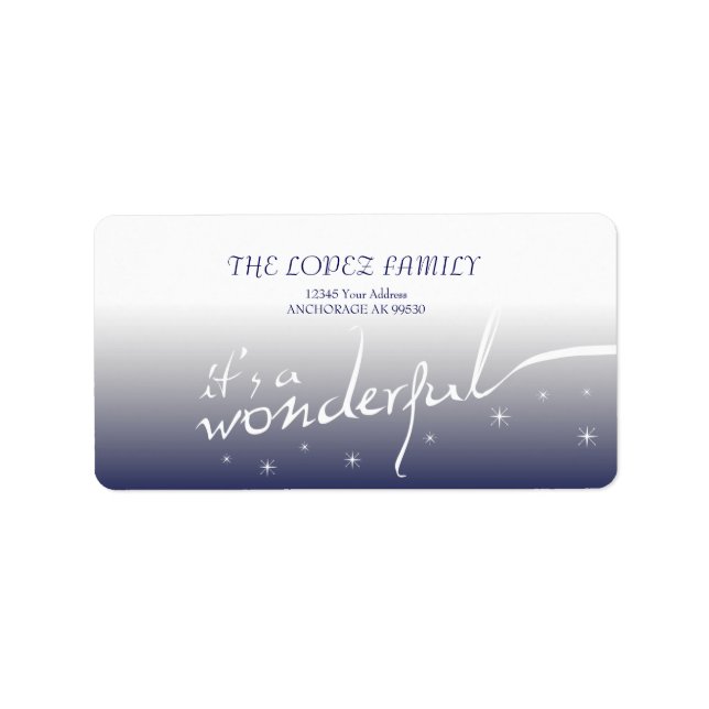 Etiqueta É uma vida maravilhosa, feriado (Frente)