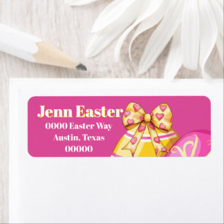 Etiqueta Easter Eggs in Pink and Yellow