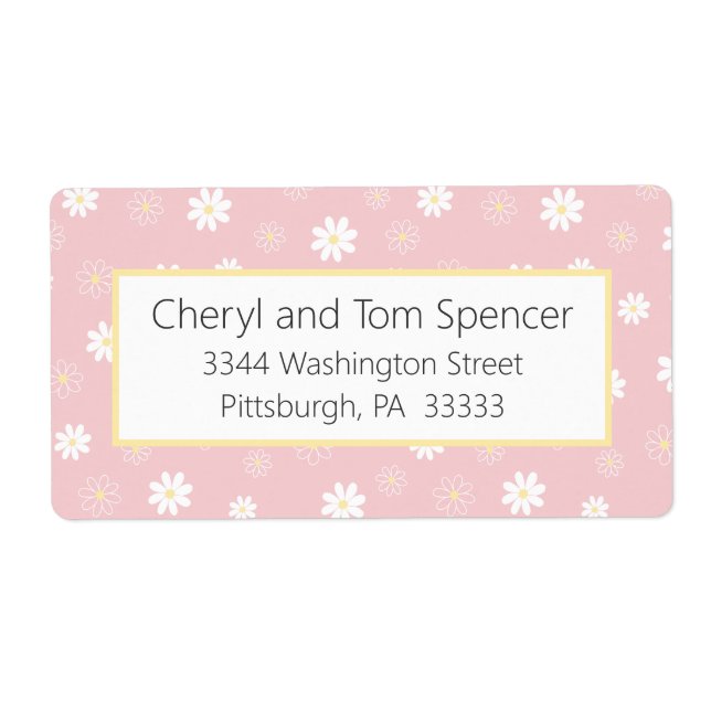 Etiqueta Easy To Read Pink Floral Return Address Label (Frente)