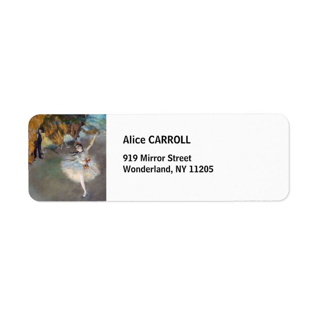 Etiqueta Edgar Degas - A Estrela / Dançarina no Palco (Frente)