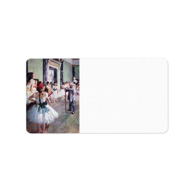 Etiqueta Edgar Degas - A turma de dança (Frente)