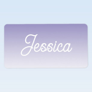 Etiqueta (Editável) Cor Roxa Clara Ombre & Seu Texto