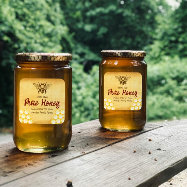 Etiqueta Editável de Mel Homemade (Criador carregado)