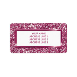 Etiqueta Efeito de Textura com Brilho Rosa Personalizado
