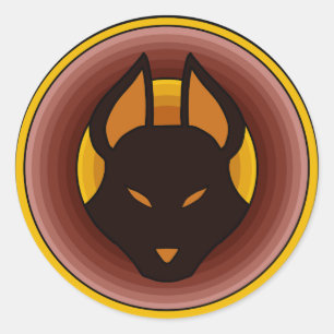 Etiqueta egípcia antiga do logotipo de Wepwawet do